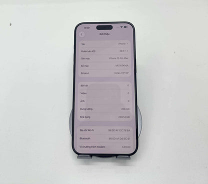 IPhone 15 Promax 256gb Màu Blue - Pin 84% - 12693 A-*