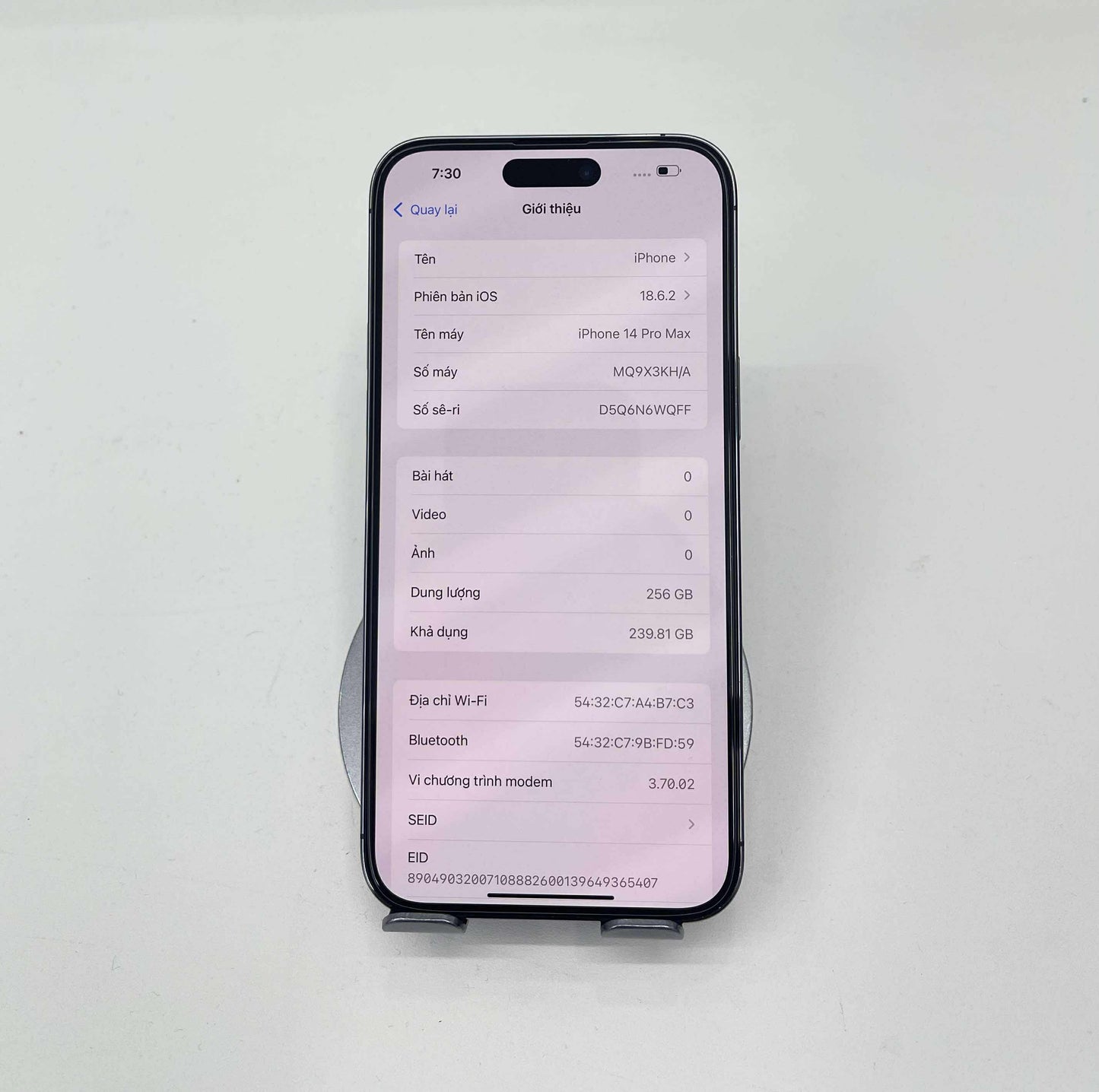 IPhone 14 Promax 256gb Màu Tím - Pin 87% - 94770