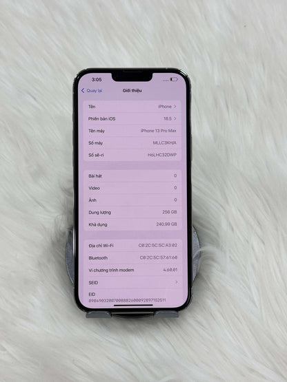 IPhone 13 ProMax 256gb Màu trắng - Pin thay mới 100% - 04525 - TEKU