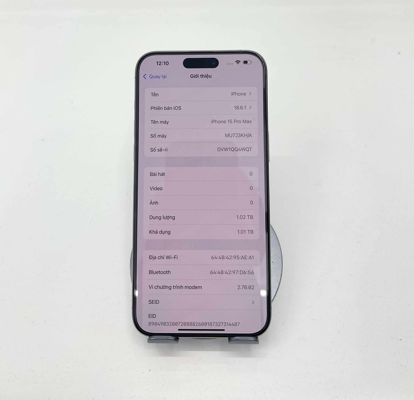 IPhone 15 Promax 1T Màu Titan - Pin 99% - 68248