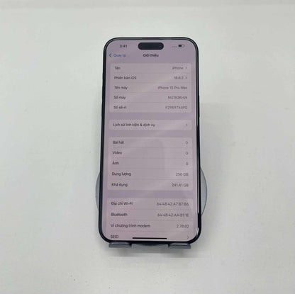 IPhone 15 ProMax 256GB Màu xanh dương - Pin 100% đã sạc 30 lần - 30426*