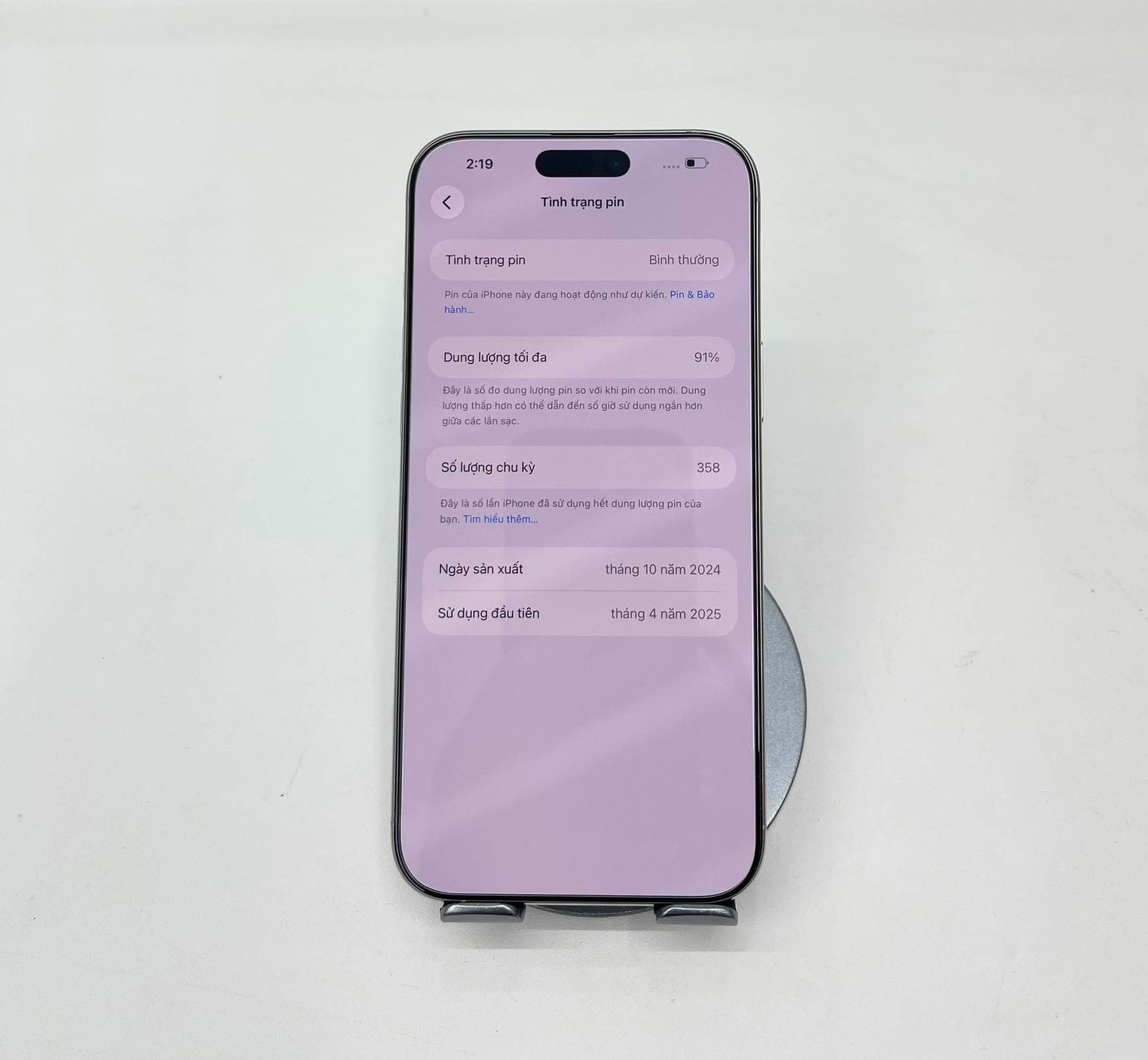 IPhone 16 ProMax 256gb Màu trắng - Pin 91% - 39196 A-