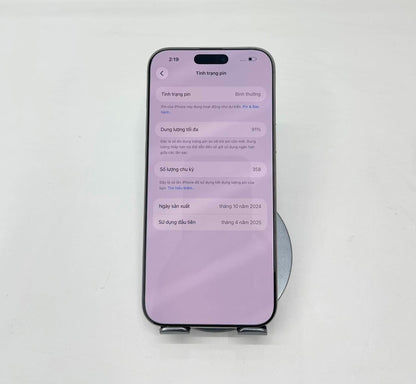 IPhone 16 ProMax 256gb Màu trắng - Pin 91% - 39196 A-