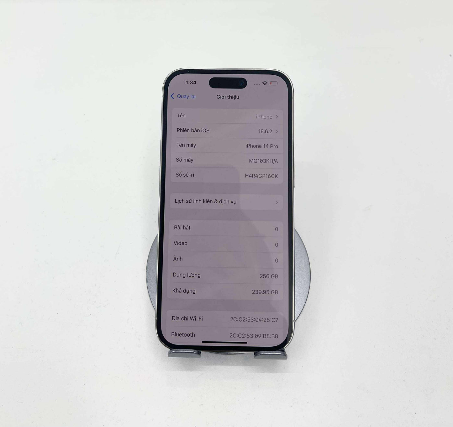 IPhone 14 Pro 256gb Màu trắng - Pin thay mới 100% - 79180 A-