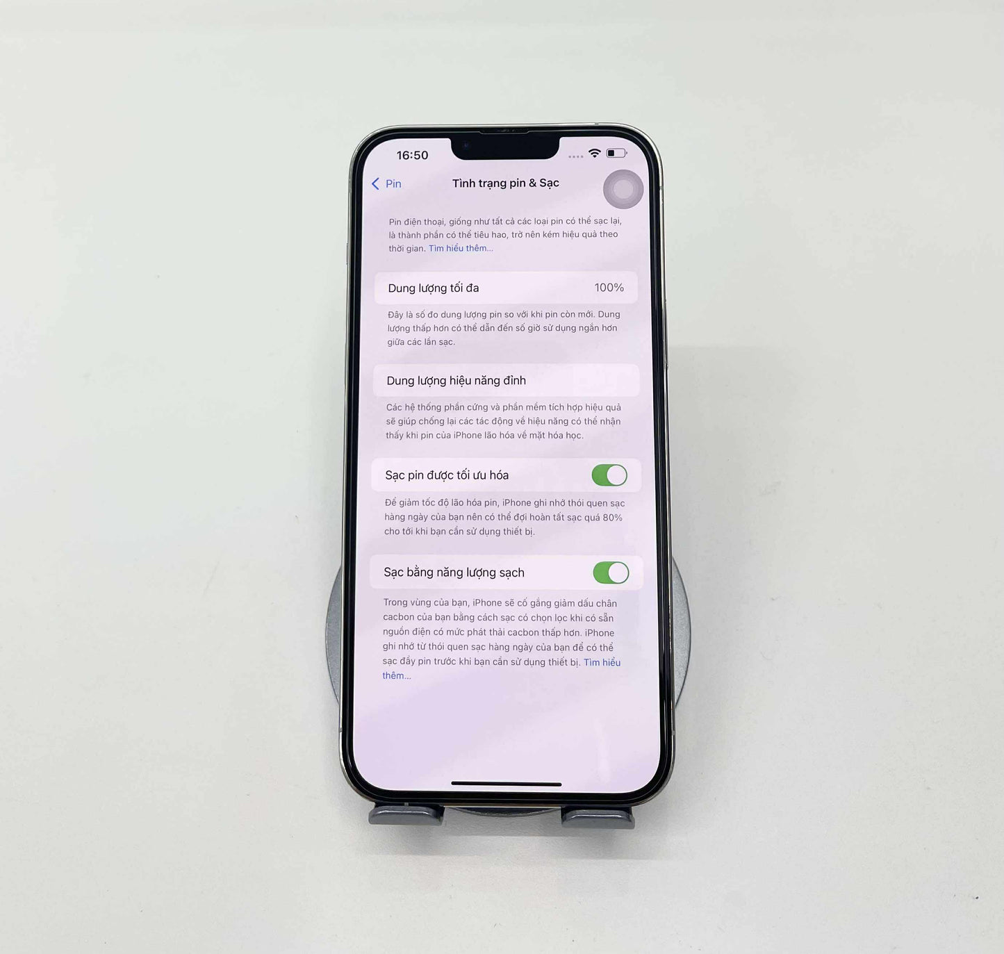 IPhone 13 ProMax 256GB Màu trắng - Pin 100% - A- -02107