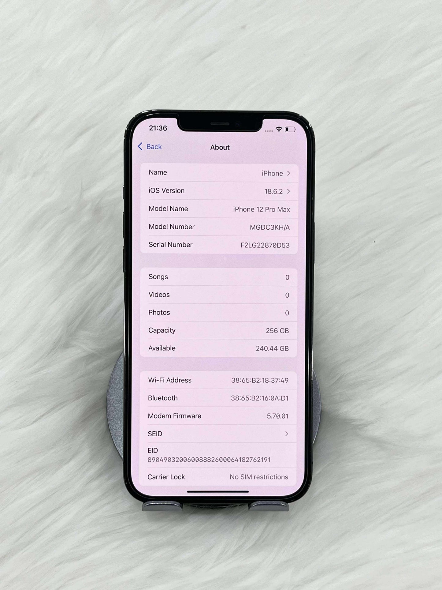 IPhone 12 ProMax 256GB Màu đen - Pin thay mới 100% - 68790 - TEKU
