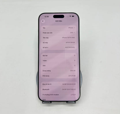 IPhone 16 Promax 256gb màu Titan - Pin 97% - 17380