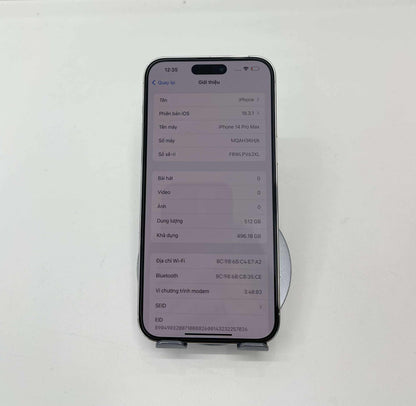 IPhone 14 Promax 512 màu Trắng - Pin 85% - 	 17961