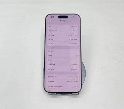 IPhone 16 ProMax 256gb Màu trắng - Pin 91% - 39196 A-