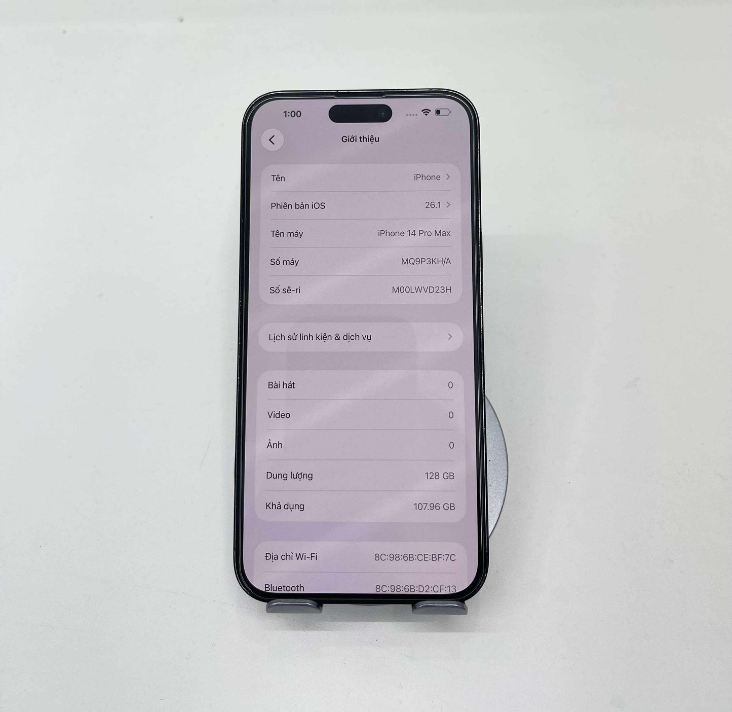 IPhone 14 ProMax 128GB Màu đen - Pin 86% - 13466 A-*