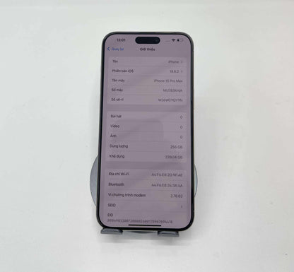 IPhone 15 ProMax 256GB Màu trắng - Pin 86% - A- - 59234*
