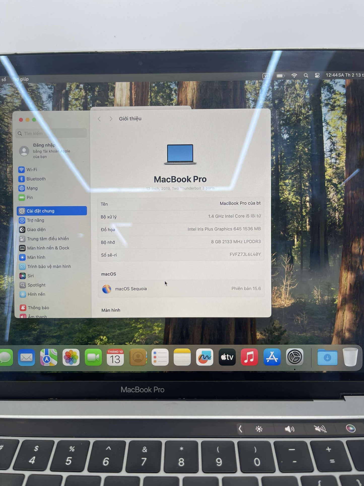 MacBook Pro 2019 bản 8GB/128GB Màu xám - A- - 6L40Y