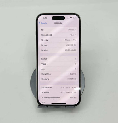 IPhone 14 Pro 256GB Màu trắng - Pin 87% - 17027
