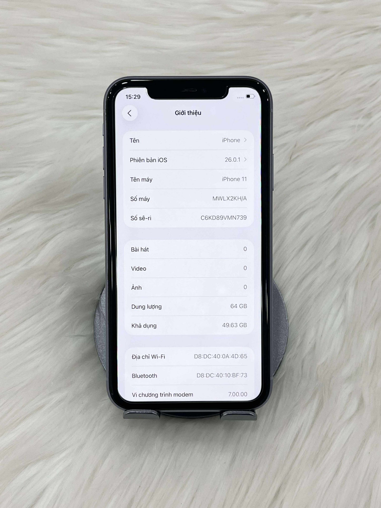 IPhone 11 bản 64gb Màu Tím - Pin thay mới 100% - 41816 Teku