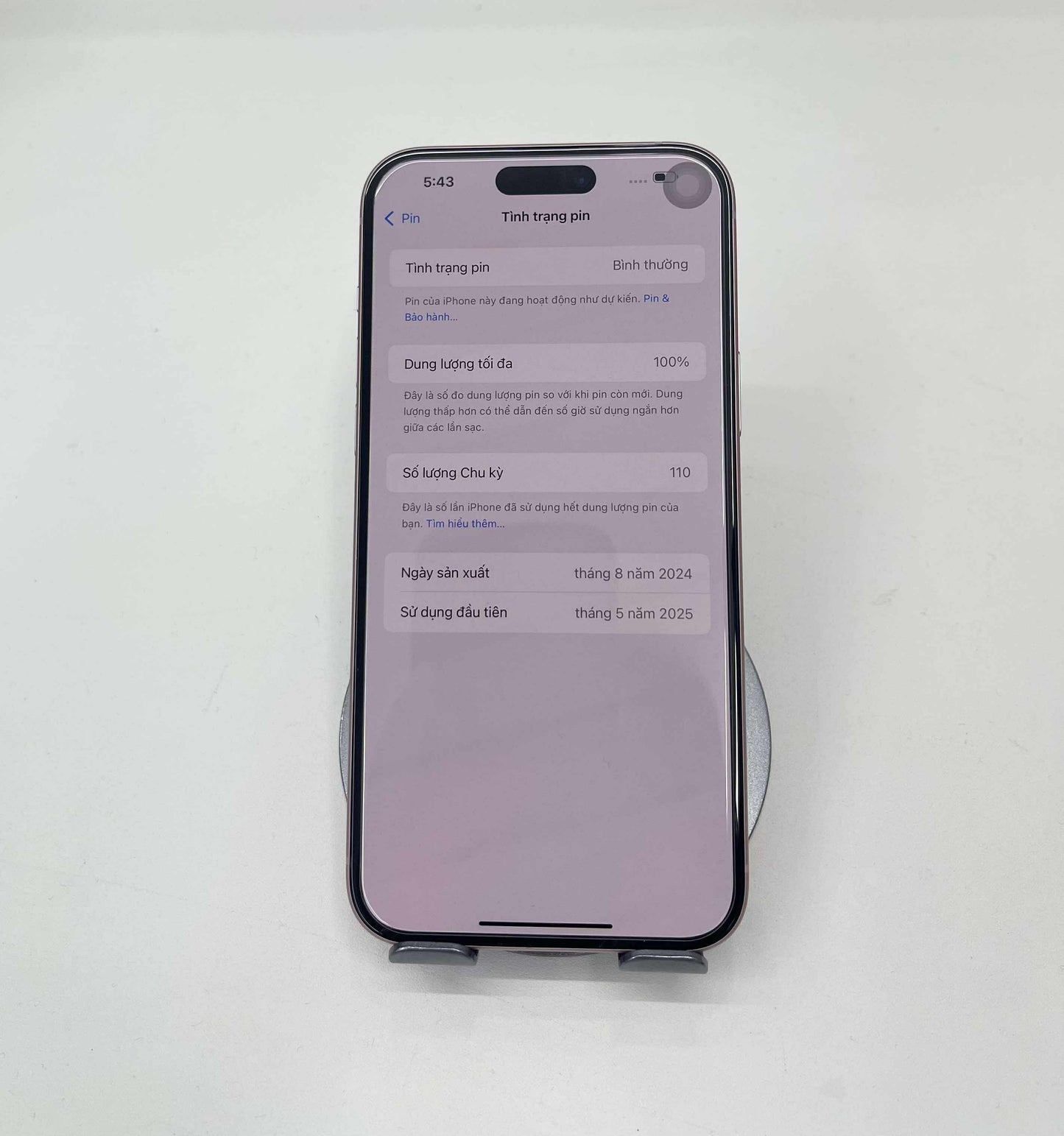 IPhone 15 256GB Màu hồng - Pin 92% - 55558