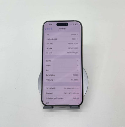 IPhone 15 Pro 128GB Màu trắng  - Pin 89% - A- -97744*