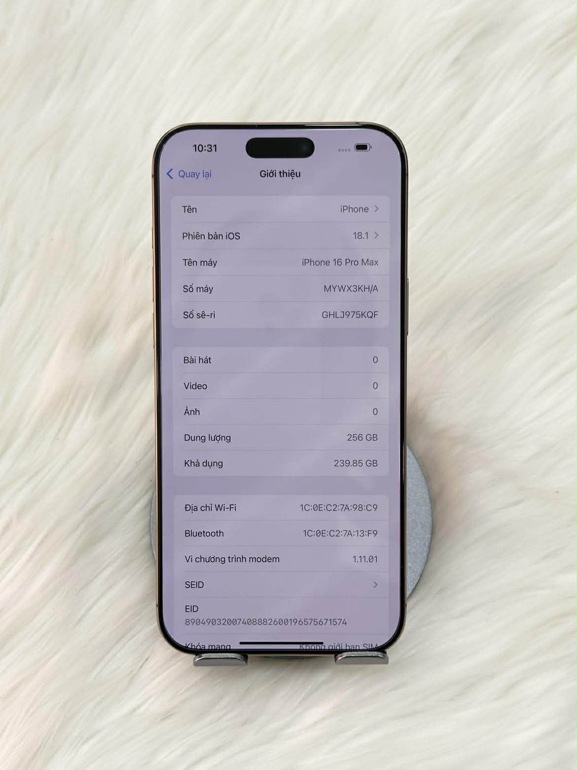IPhone 16 ProMax 256GB Màu vàng - Pin 90% - 20939 TEKU